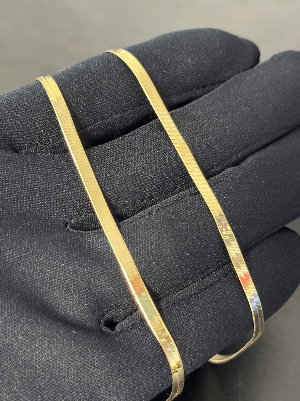 14K Gold Herringbone Chain