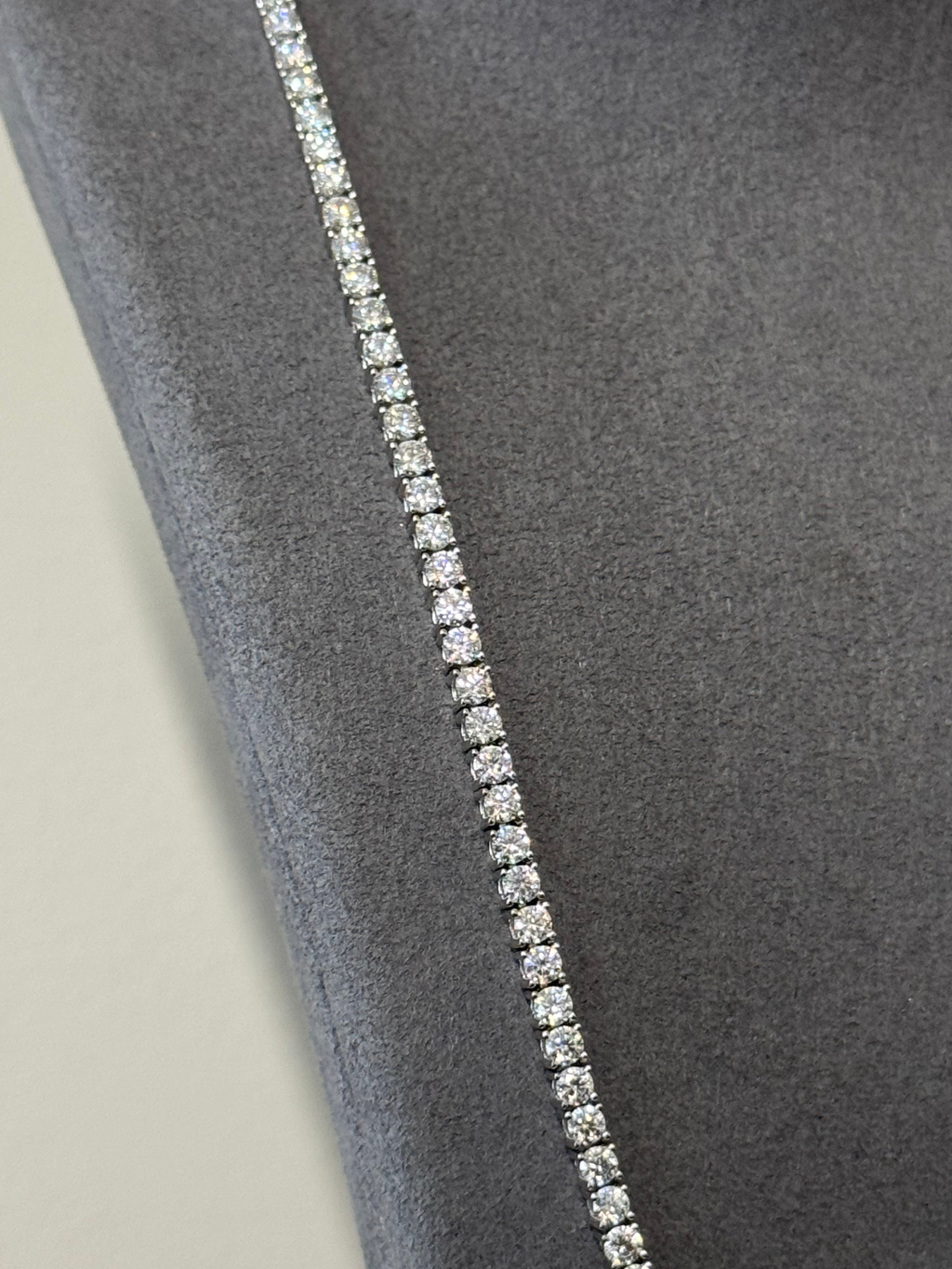 925 Sterling Silver Moissanite Stone Tennis Chain