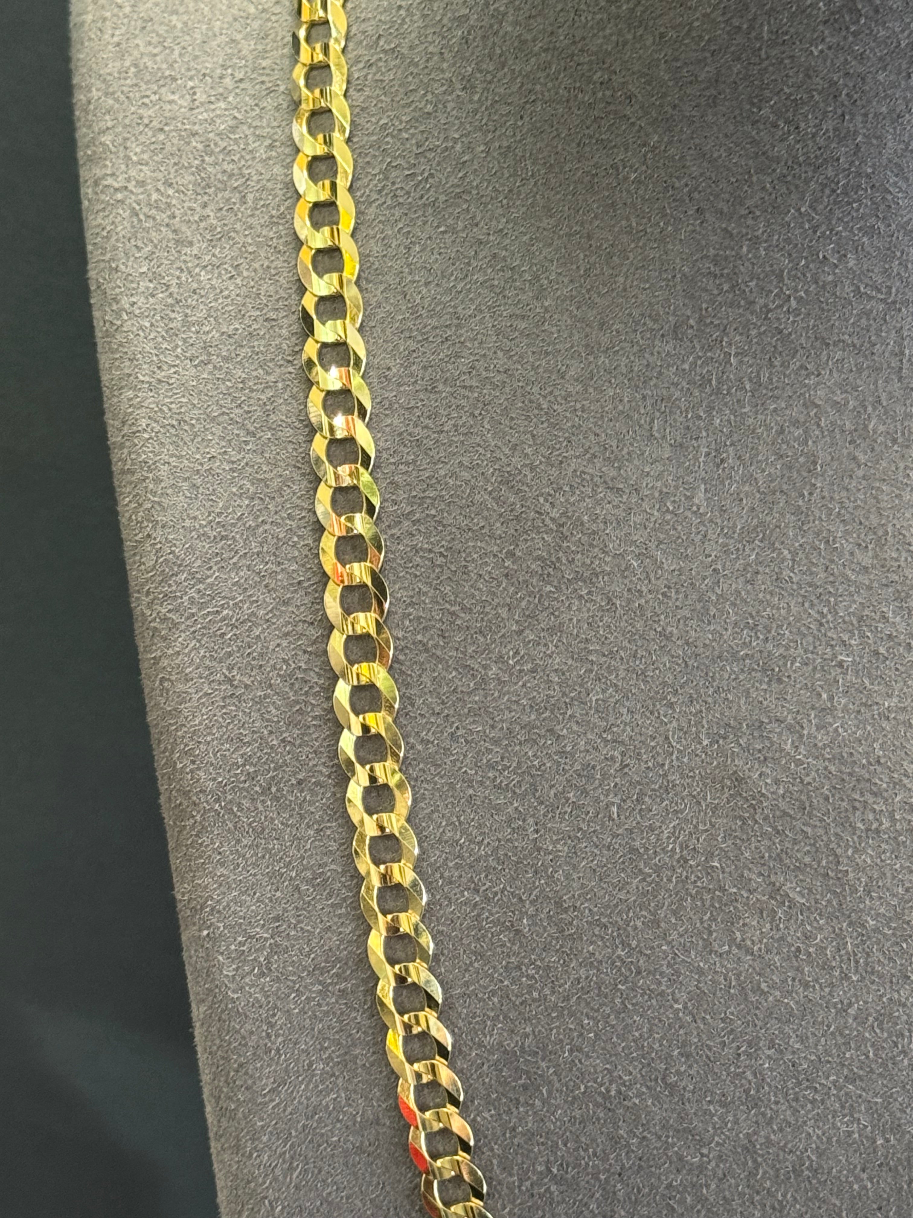 14K Gold Solid Cuban Chain