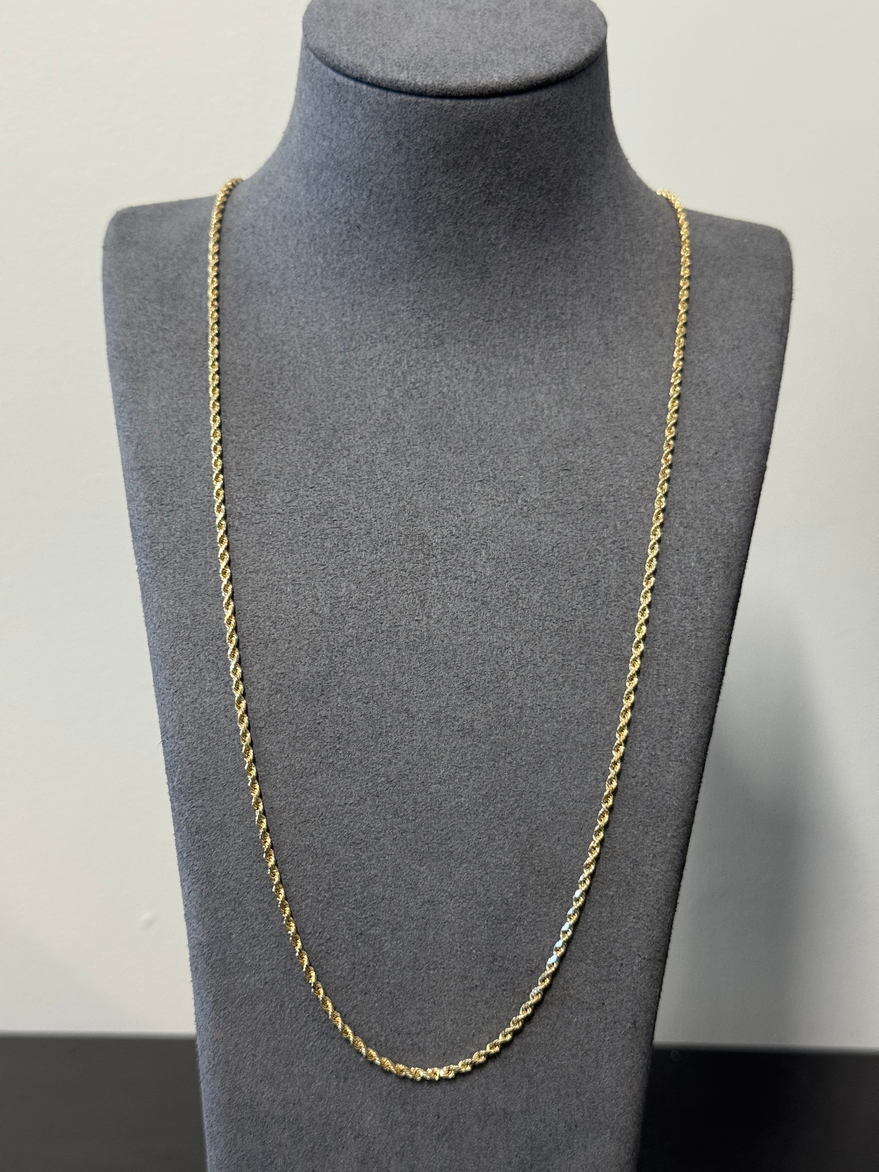 14K Hollow Gold Rope Chain