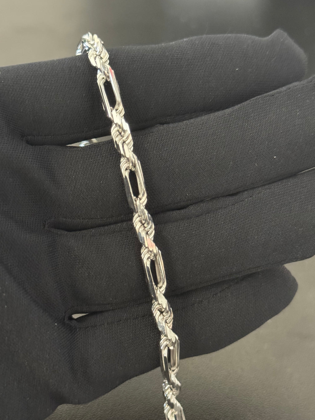 925 Sterling Silver Milano Figarope Chain Bracelet