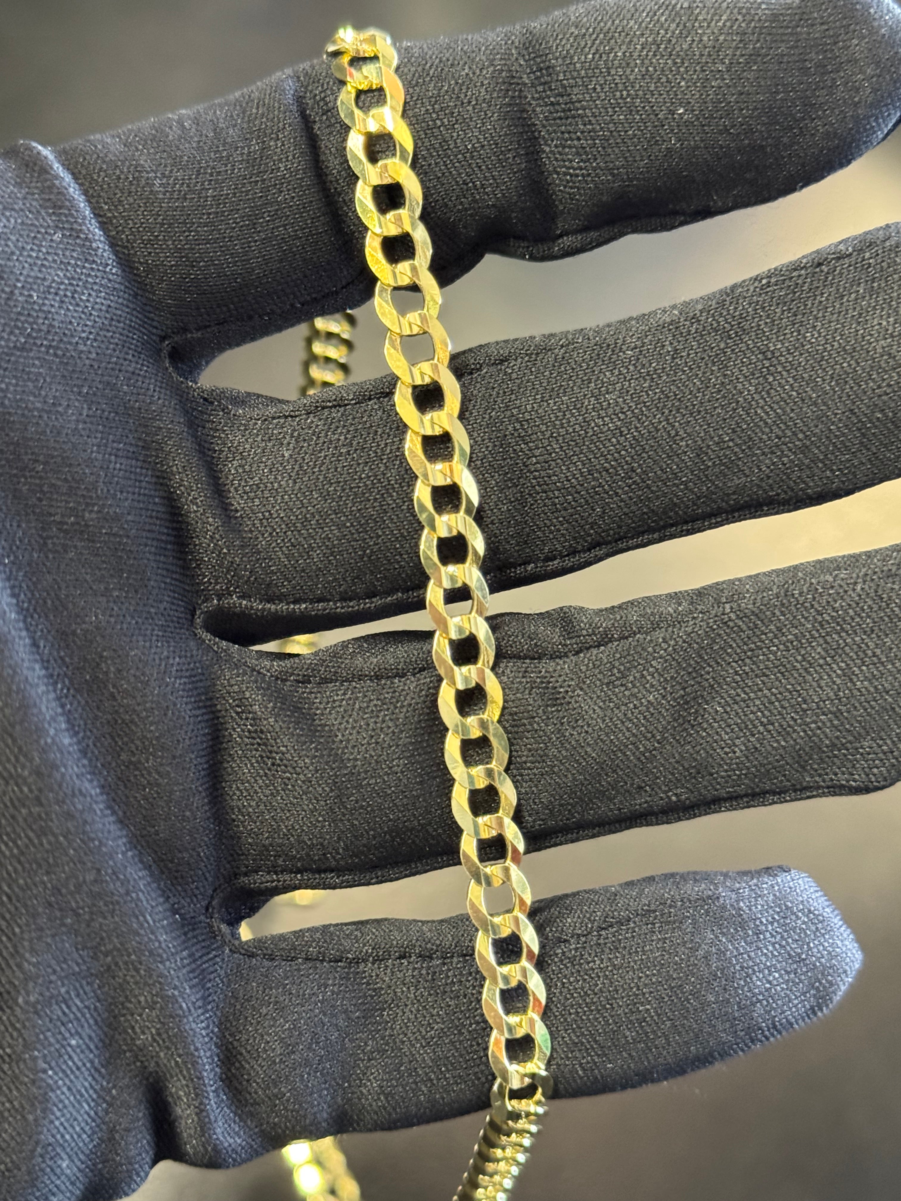 14K Gold Solid Cuban Chain