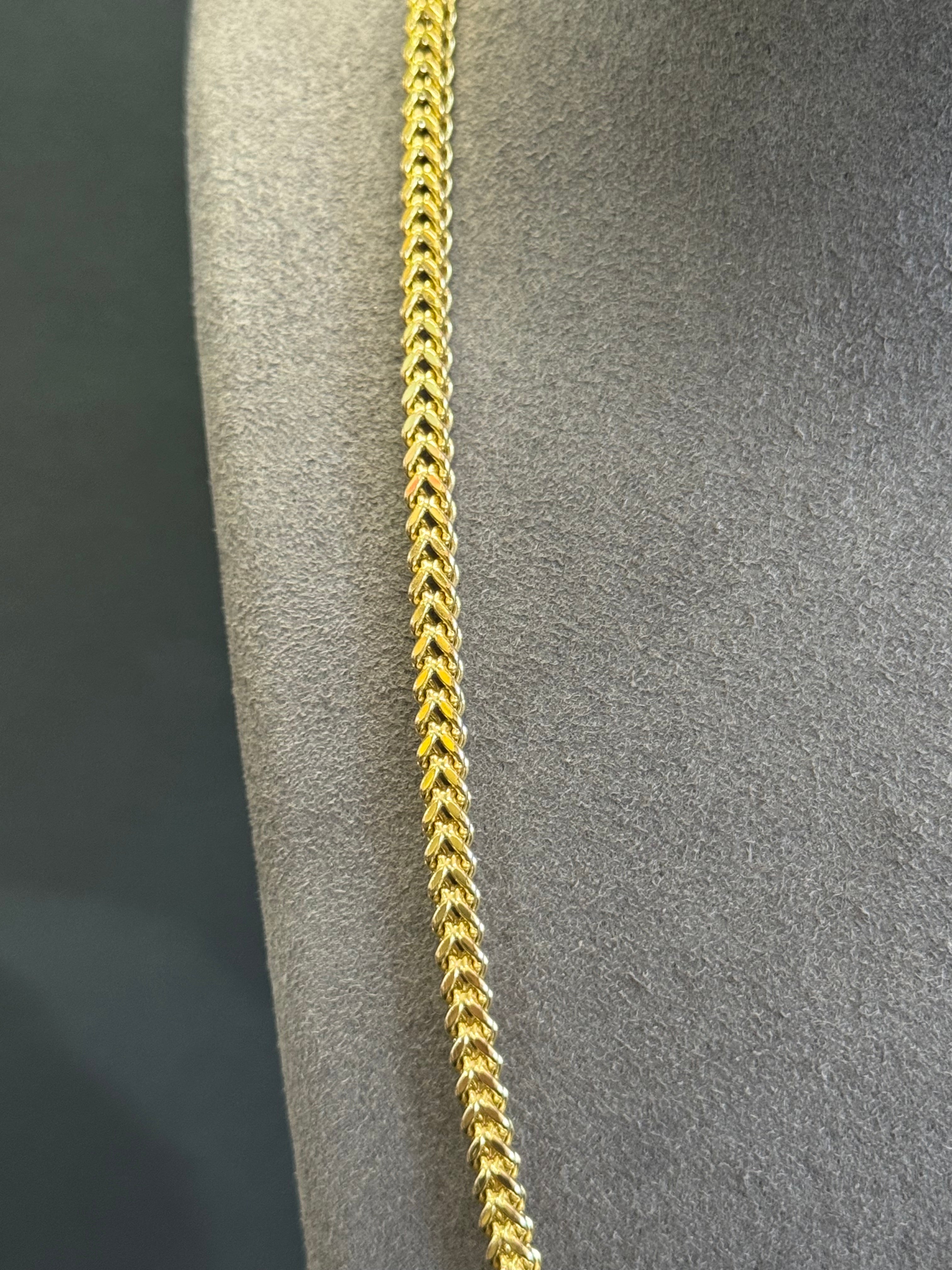 14K Gold Hollow Franco Chain
