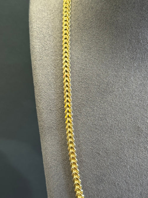 14K Gold Hollow Franco Chain