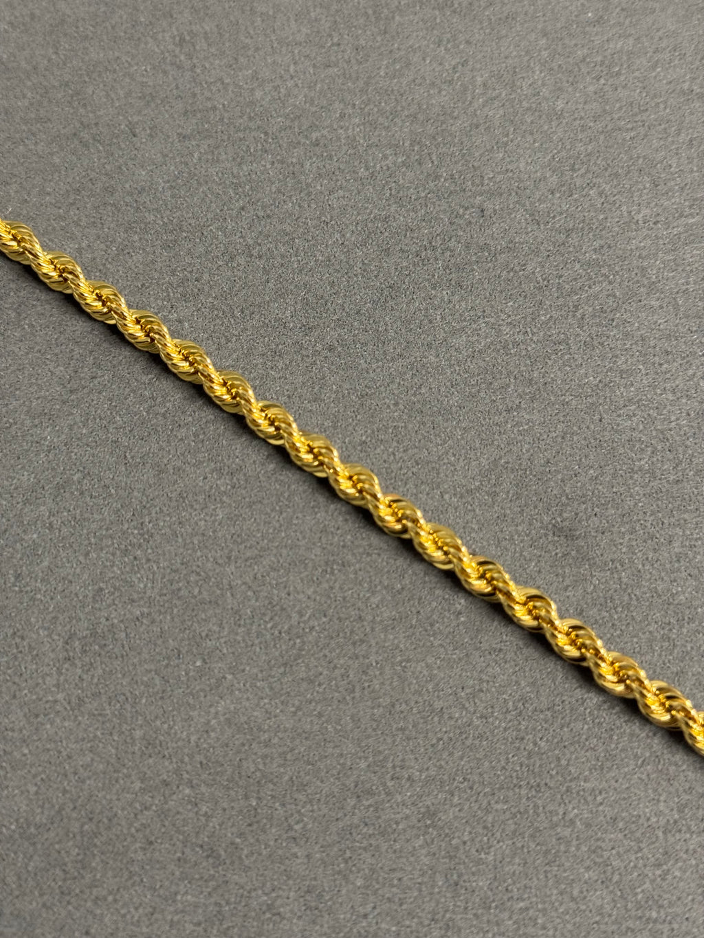 14K Gold Hollow Rope Chain Bracelet