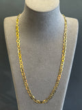 14K Gold Solid Mariner Chain
