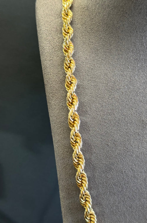 14K Gold Hollow Rope Chain