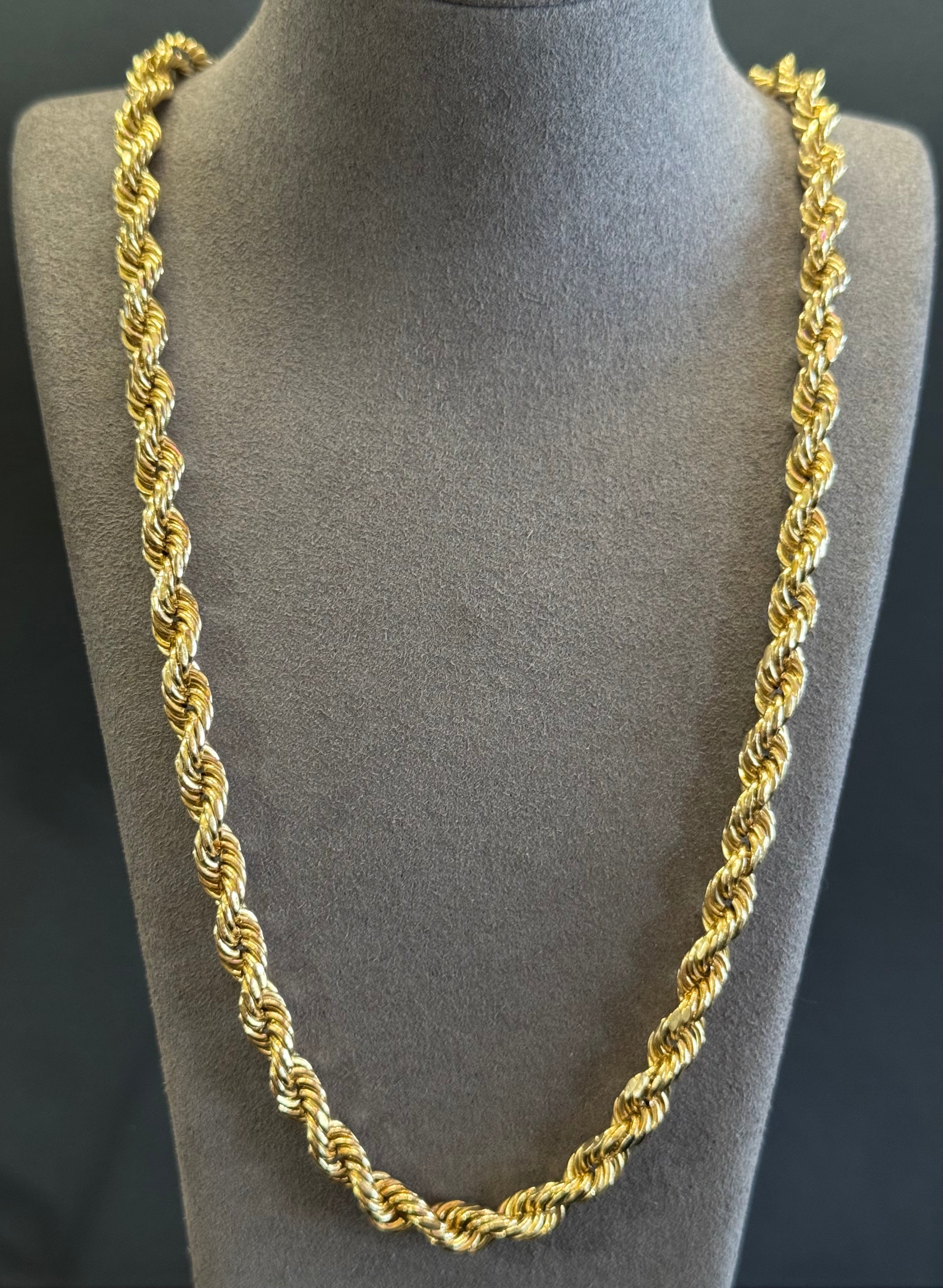 14K Gold Hollow Rope Chain