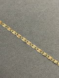 14K Gold Solid Tri Tone Valentino Chain Bracelet