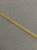 14K Gold Hollow Franco Chain Bracelet