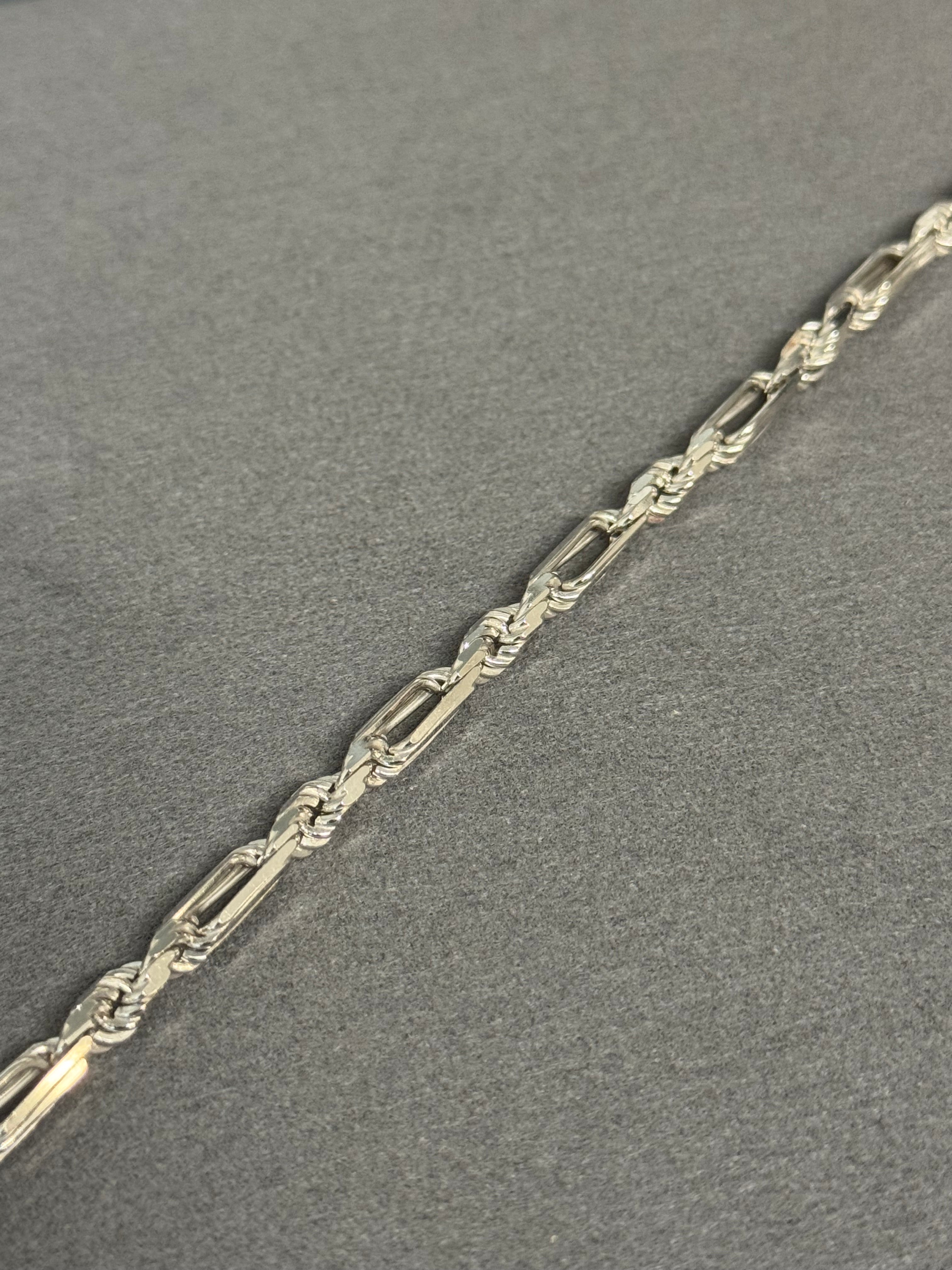 925 Sterling Silver Milano Figarope Chain Bracelet